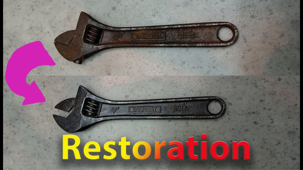 Restoration of Dowidat 4” Adjustable Wrench / Spanner