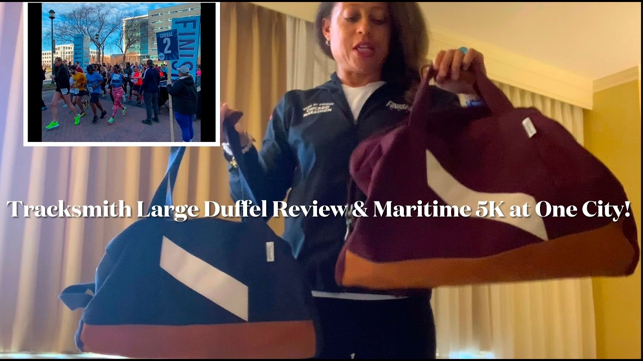 All About the Tracksmith Weekend Duffel: What Fits During One City Marathon & Maritime 5K Weekend!