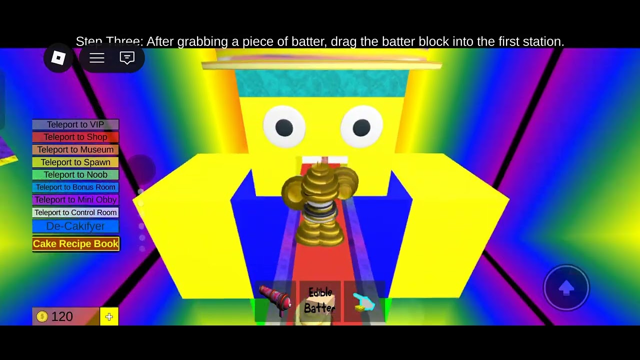 Today i played make a cake and feed the giant noob