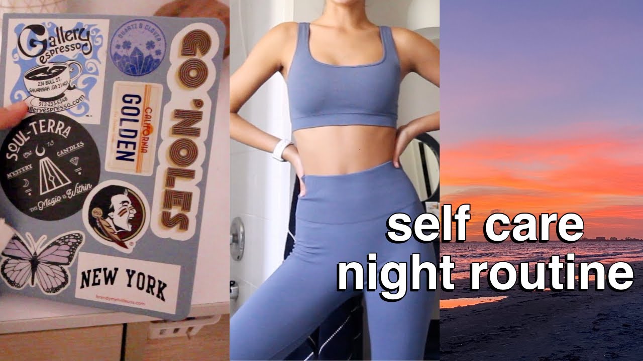 self care night routine! skin care, journaling, exercising