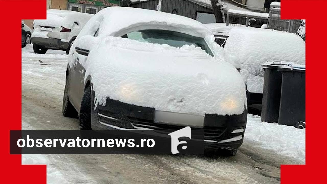 Amendă uriaşă pentru şoferii prinşi că nu şi-au curăţat maşina de zăpadă