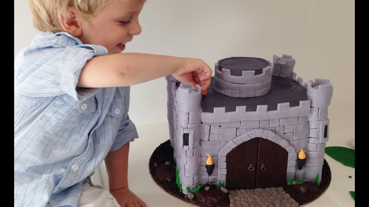 HOW TO MAKE A CASTLE CAKE How To Cook That Castle Cake and Dragon Tutorial