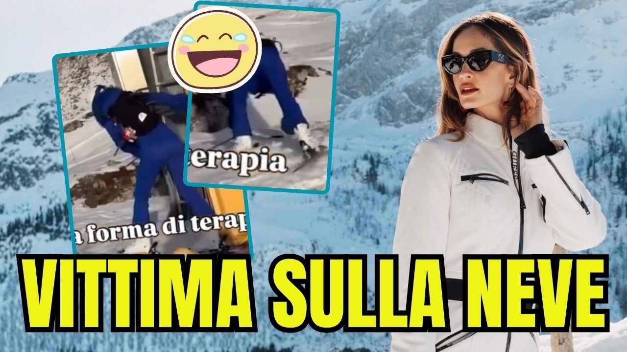Helena Prestes spinta sugli sci: lo scherzo fa il giro del web