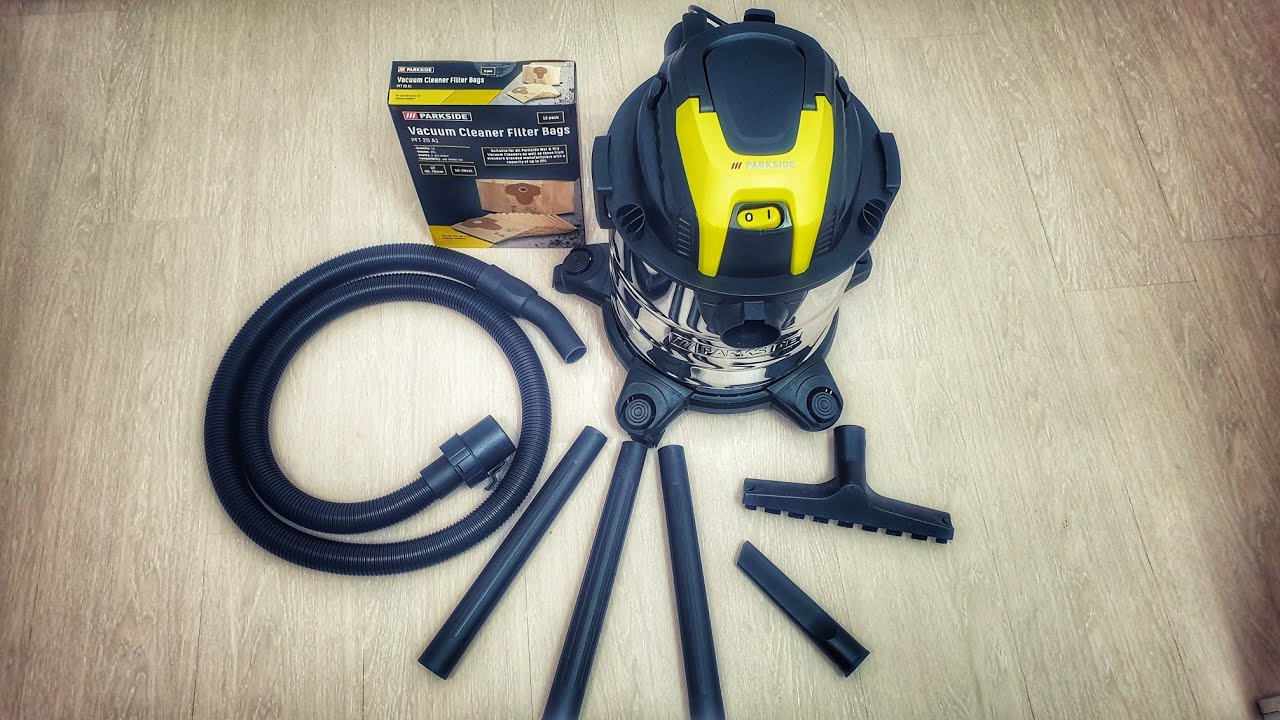 PARKSIDE Wet & Dry Vacuum Cleaner 1300 Watt PWD 20 A1 from LiDL for 35€ with standart Parkside Bags