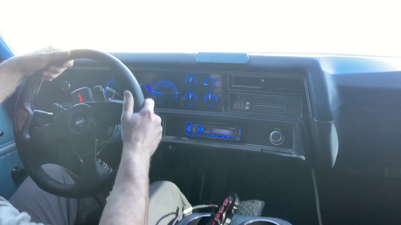 1970 El Camino with Gear Vendors and PCS Paddle Shifters First Test Drive - Video #2