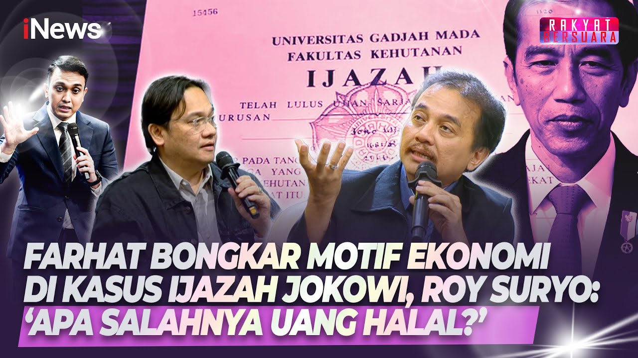 Farhat Bongkar Motif Ekonomi Kasus Ijazah Jokowi, Roy Suryo: Uang Halal Kok Dipersoalkan?
