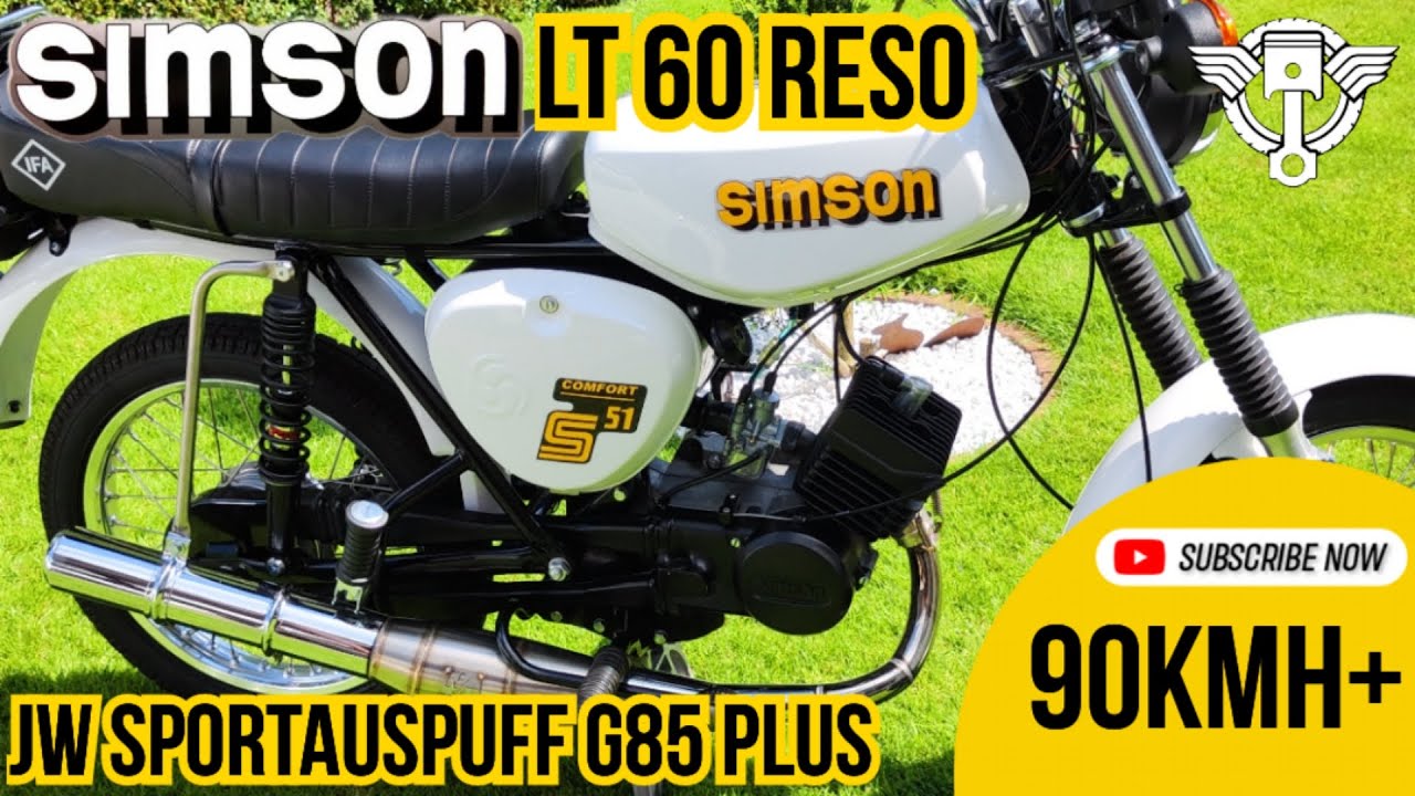 Simson s51 LT 60 Reso mit JW Sport G85 Sport Auspuff PREMIUM EDITION wir knacken die 90Kmh GPS Tacho