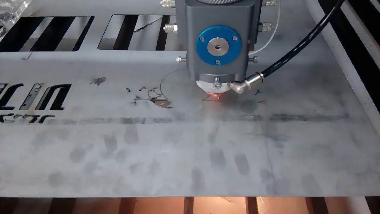 Acctek Co2 laser machine test video