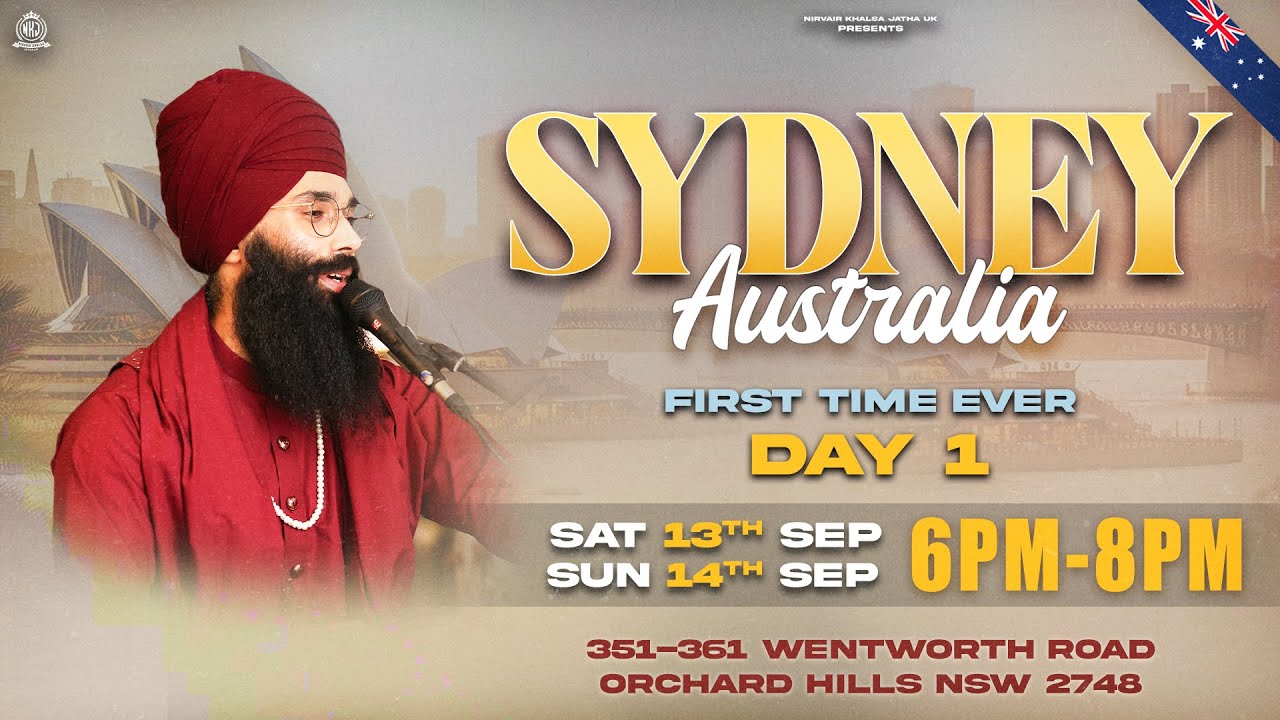 LIVE Sydney, Australia | Day 1 | Nirvair Khalsa Jatha UK | 13/09/25