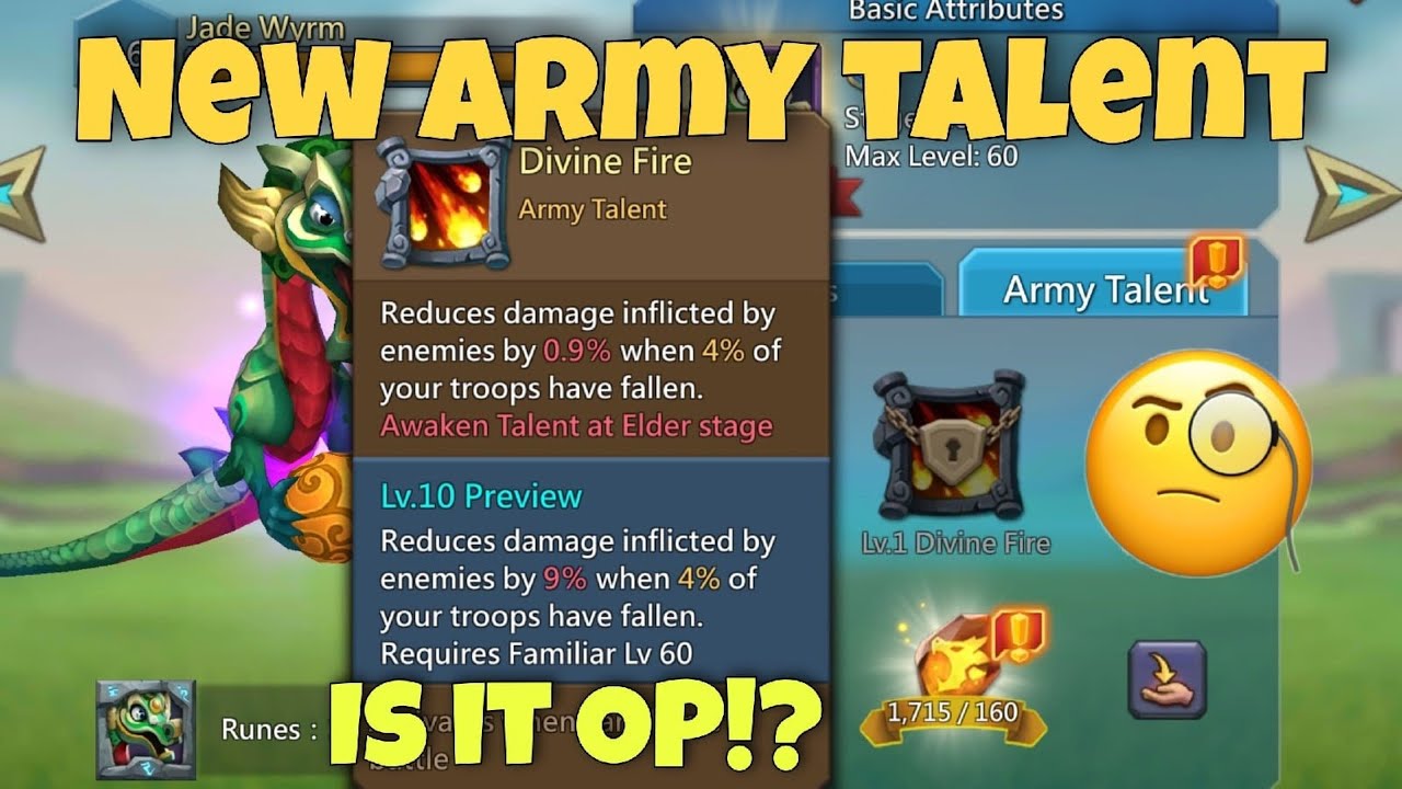Lords Mobile - Testing new familiar army talent. Jade wyrm. Perfect familiar for mix?