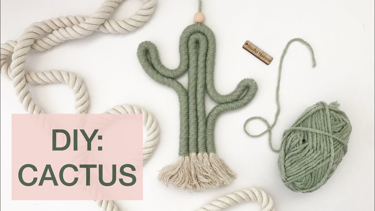 DIY: MACRAME CACTUS | HOW TO MAKE A CACTUS | YARN CACTUS TUTORIAL ( step by step)
