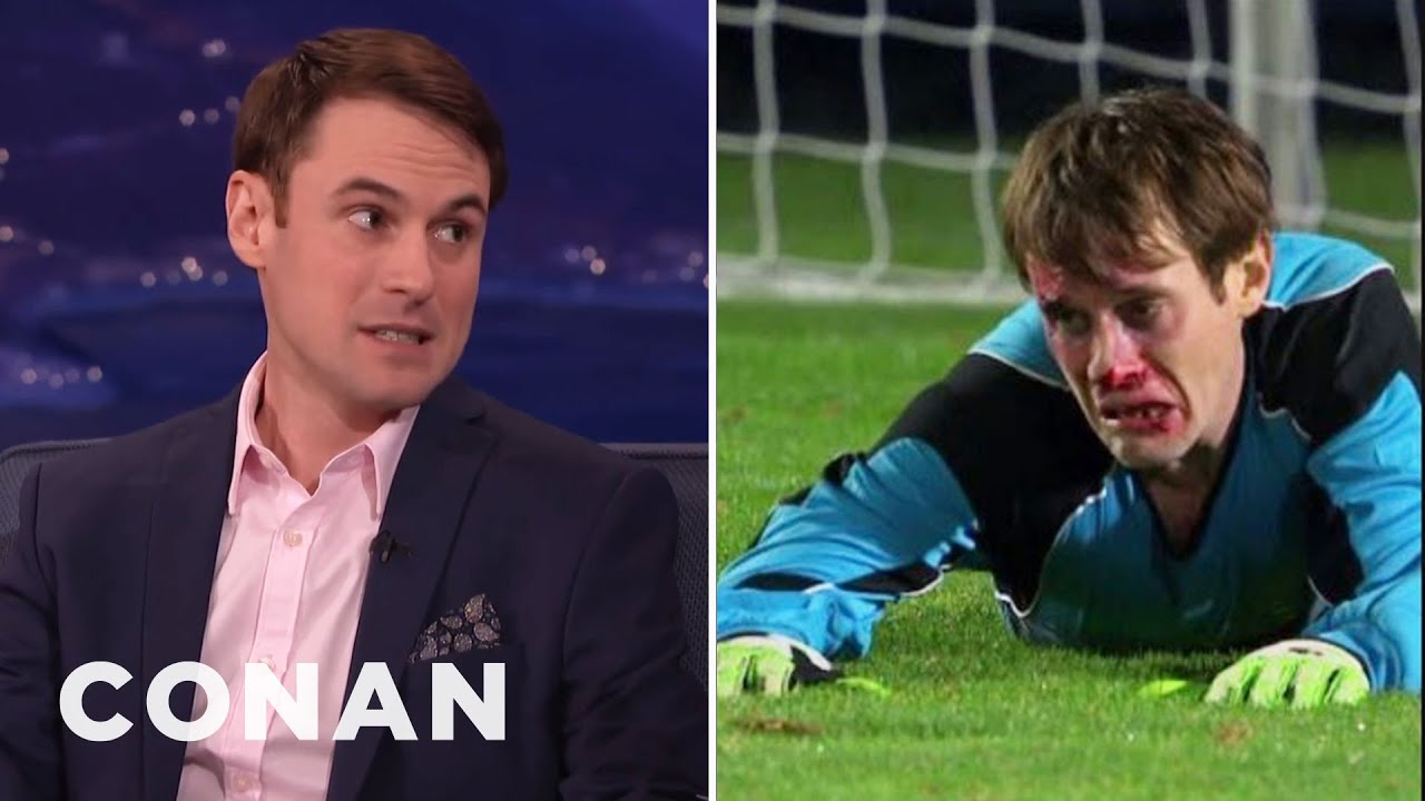 Studio C&rsquo;s Matt Meese Was Repeatedly Hit In The Face By A Soccer Ball | CONAN on TBS