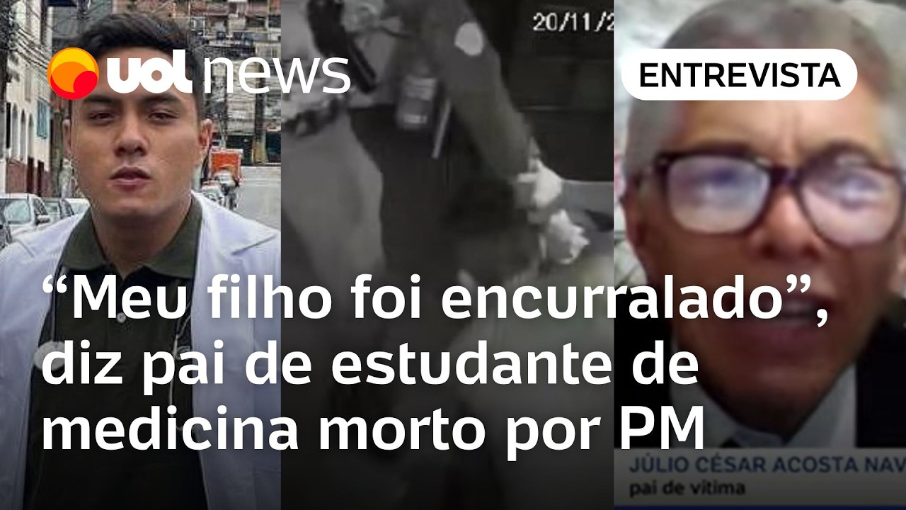 PM mata estudante de medicina: Pai diz que filho foi encurralado: 'É assassinato sem justificativa'