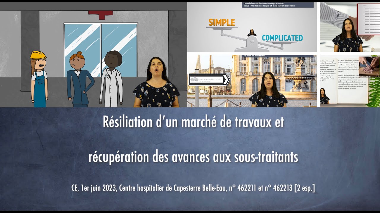 Résiliation d’un marché de travaux et récupération des avances aux sous-traitants
