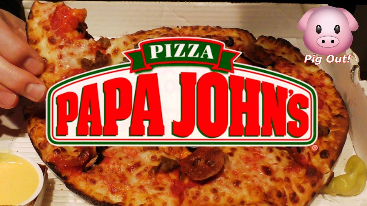 ASMR: Eating Papa John's Pan Pizza (No talking, Pig out!)