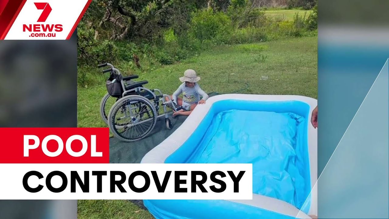 Council apologises after deflating disabled child's pool | 7NEWS