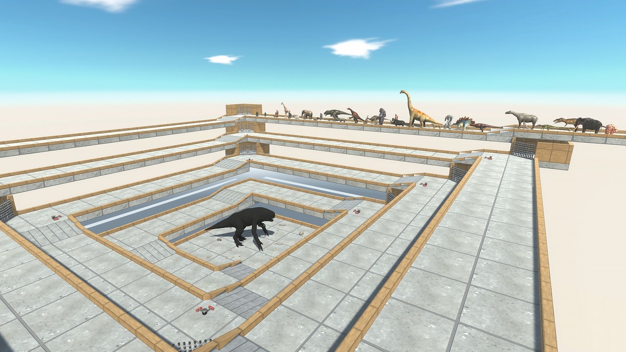 Spiral Downhill Race With Dark Units Trap - Animal Revolt Battle Simulator