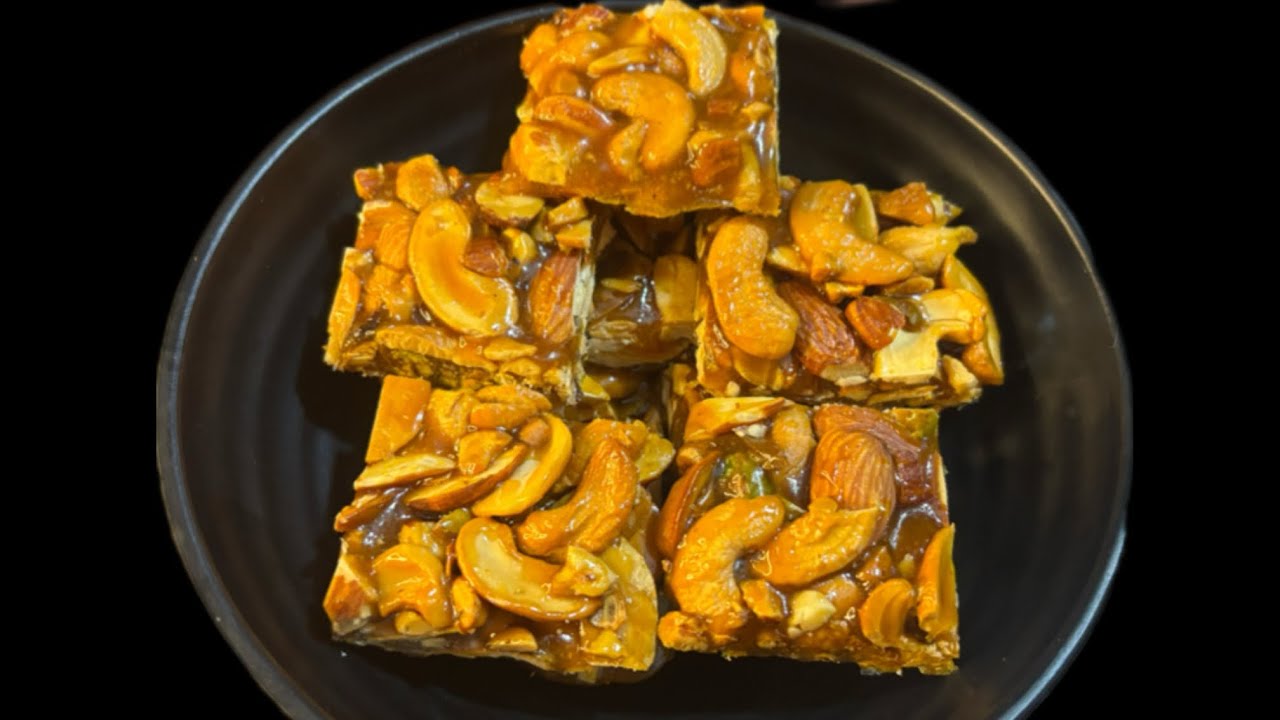 5 minut me market jaisi recipie 🥰🥰(dryfruit chikki)