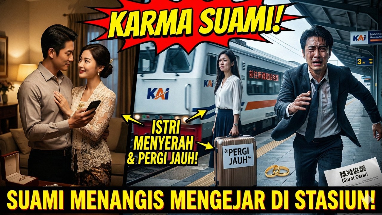 Pilih Pelakor Daripada Istri Sah! Istri Menyerah & Pergi Jauh, Suami Menangis Mengejar di Stasiun!