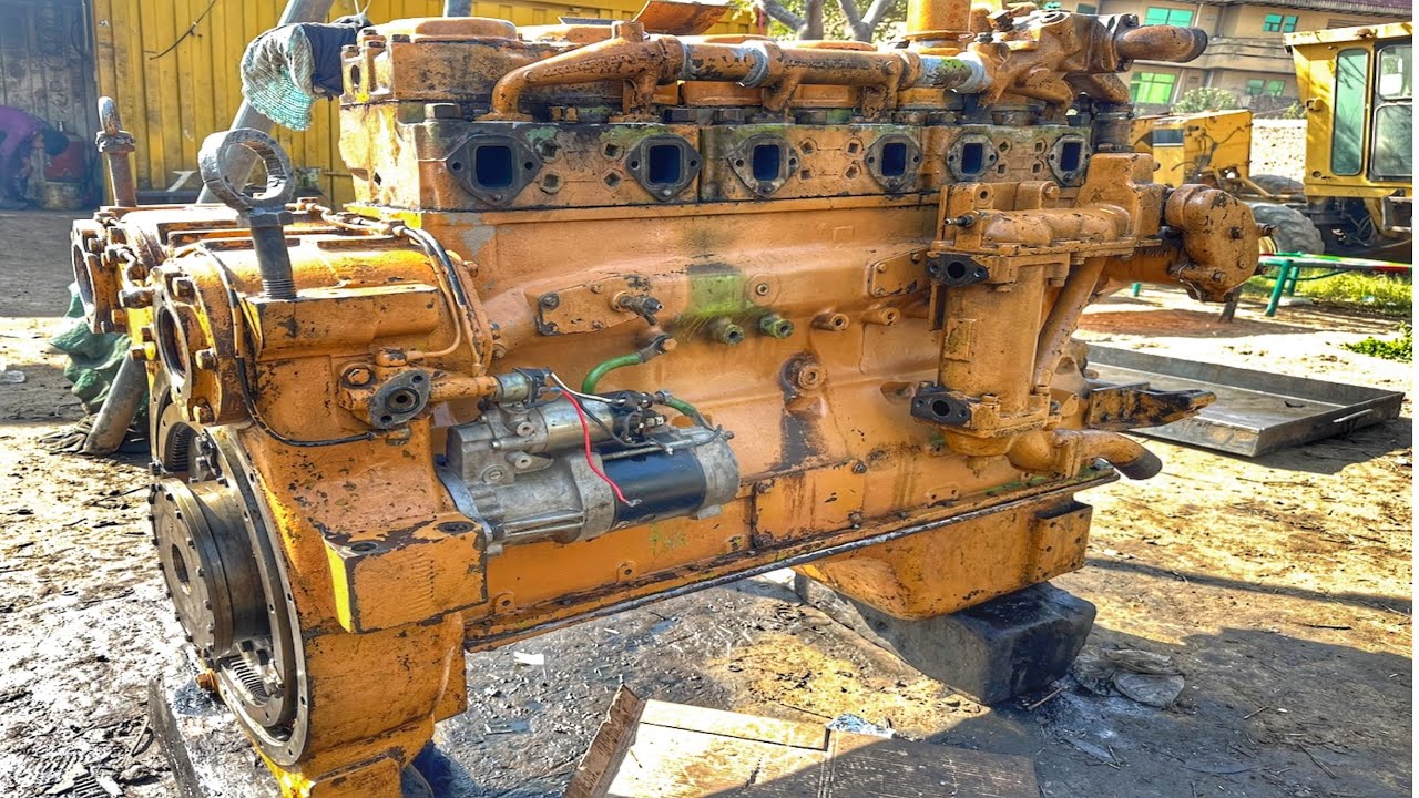 Caterpillar Bulldozer Diesel Engine || Rebuilding CAT Inline 6 Cylinder Diesel Engine