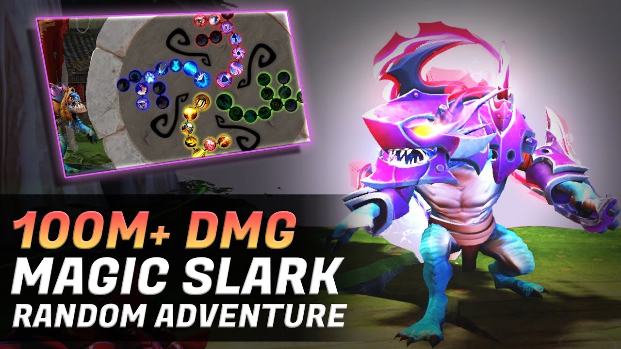 100M+ Slark Magic Damage - Random Defense Adventure - Dota 2