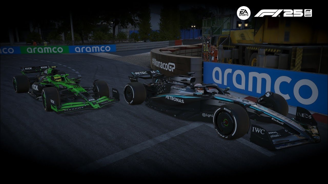 Battle in Monaco to the first corner with david, with a perfect switchback