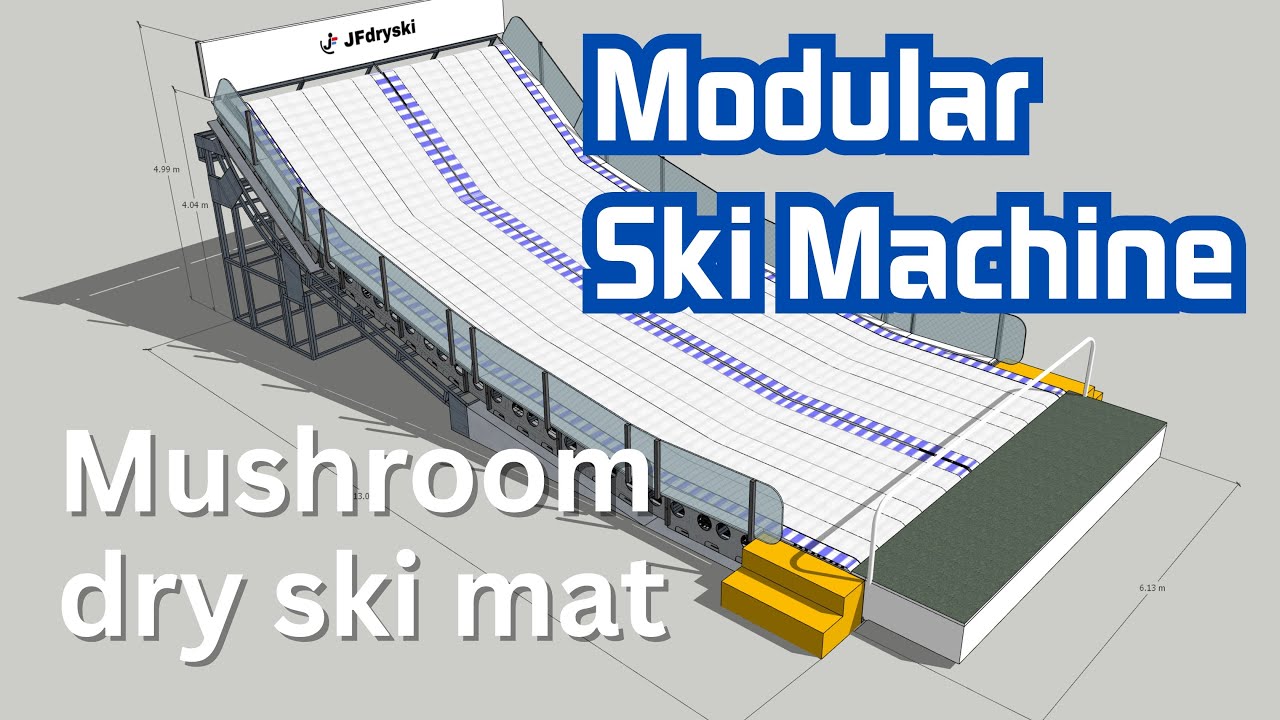 A modular ski machine that rides on slopes.#dry ski mat#dry slope trick#ski mat#dry slope material