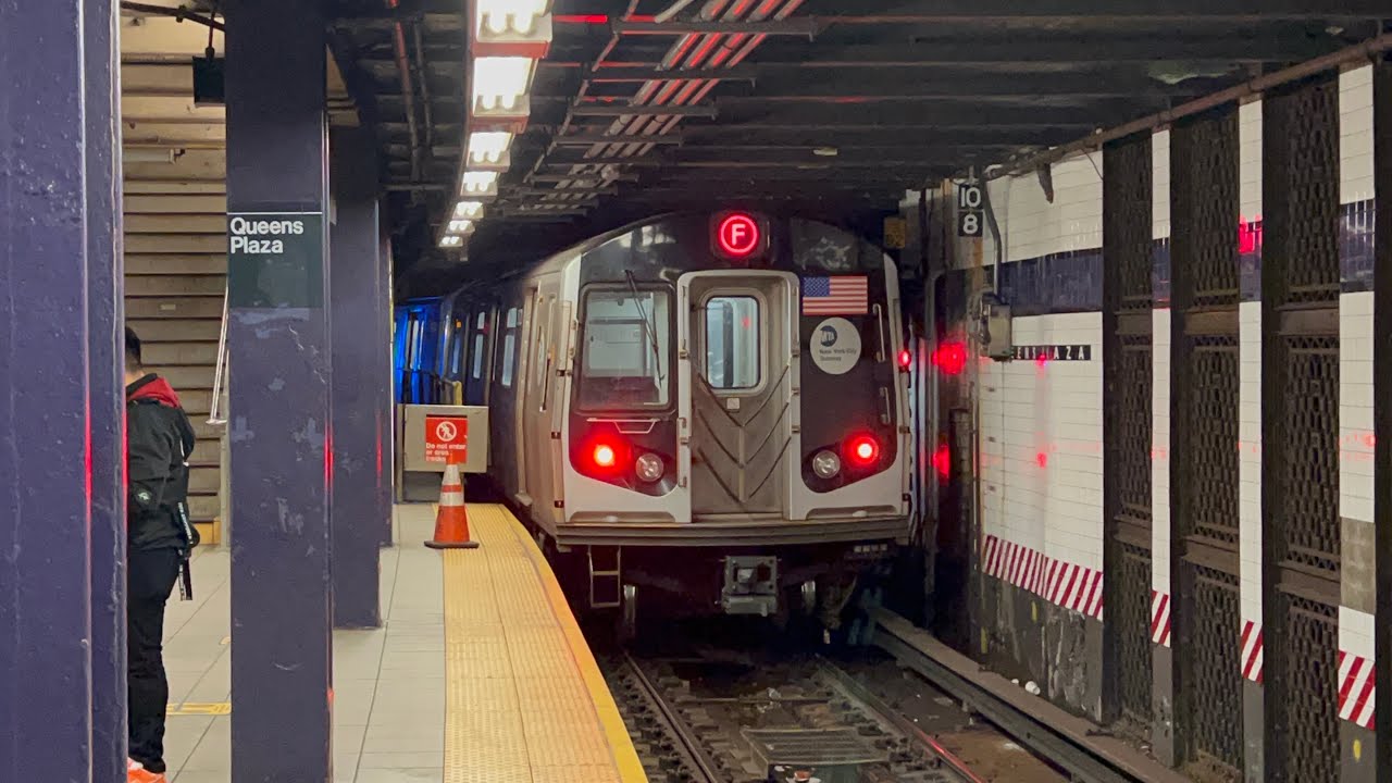 (E) Express, (F) Local/Exp, (M) (R) Local Train Action at Queens Plaza