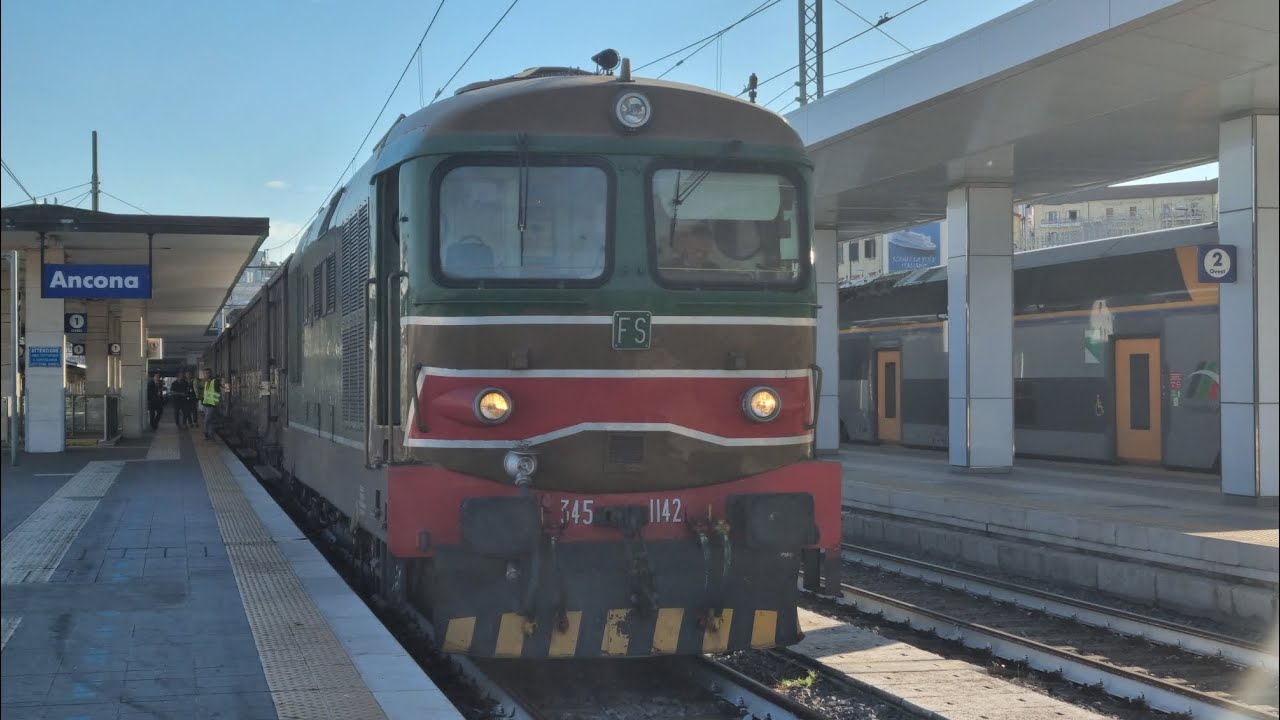 FERROVIA SUBAPPENNINA ITALICA: TRENO STORICO ANCONA-PERGOLA IN PARTENZA DALLA STAZIONE DI ANCONA!