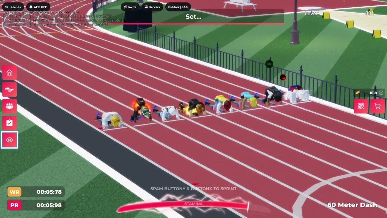 Racing people in track and feild with lovekobe240 shout out to you