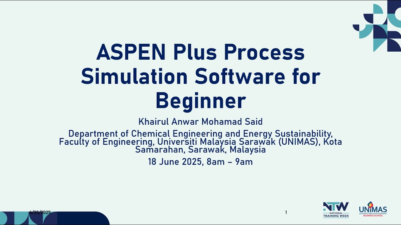 Introduction to ASPEN Plus V14 - National Training Week 25