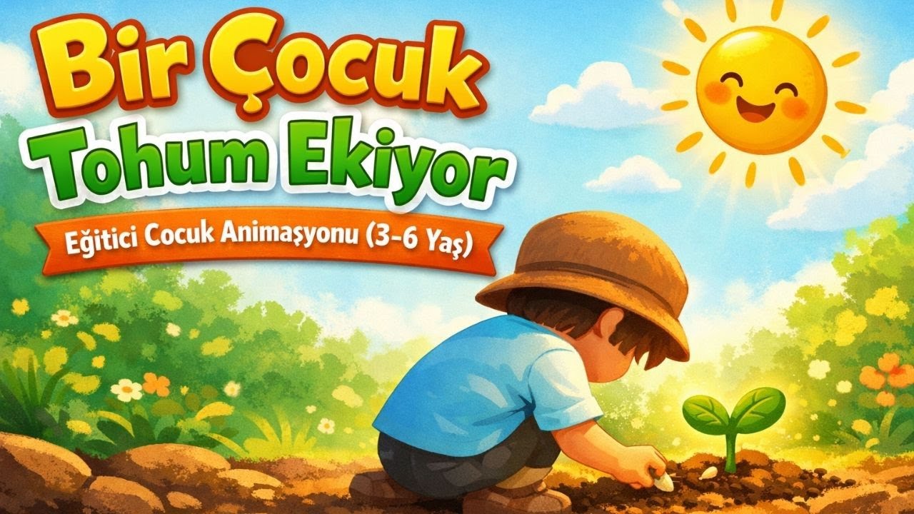 Bir Çocuk Tohum Ekiyor | Eğitici Çocuk Animasyonu (3–6 Yaş)