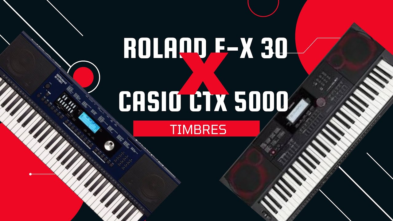 Roland E X 30 X Casio CTX 5000, Timbres.