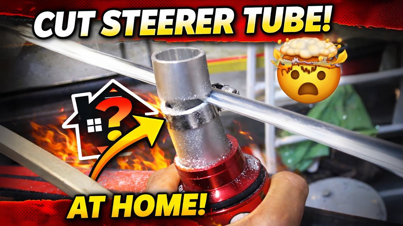 How To Cut A Bike Steerer Tube and Tap Starnut Down - [Cheap Hacksaw Method]