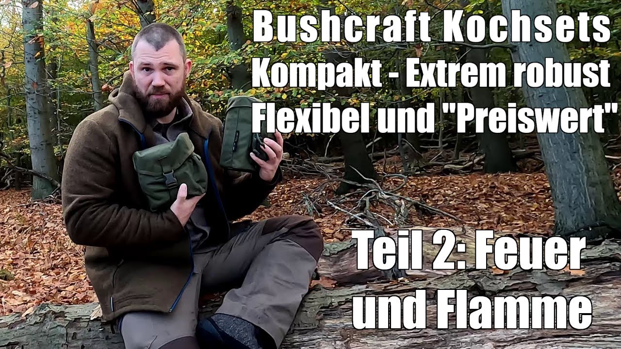 Bushcraft Kochset Feuer und Flamme - Kompakt extrem robust flexibel und Preiswert