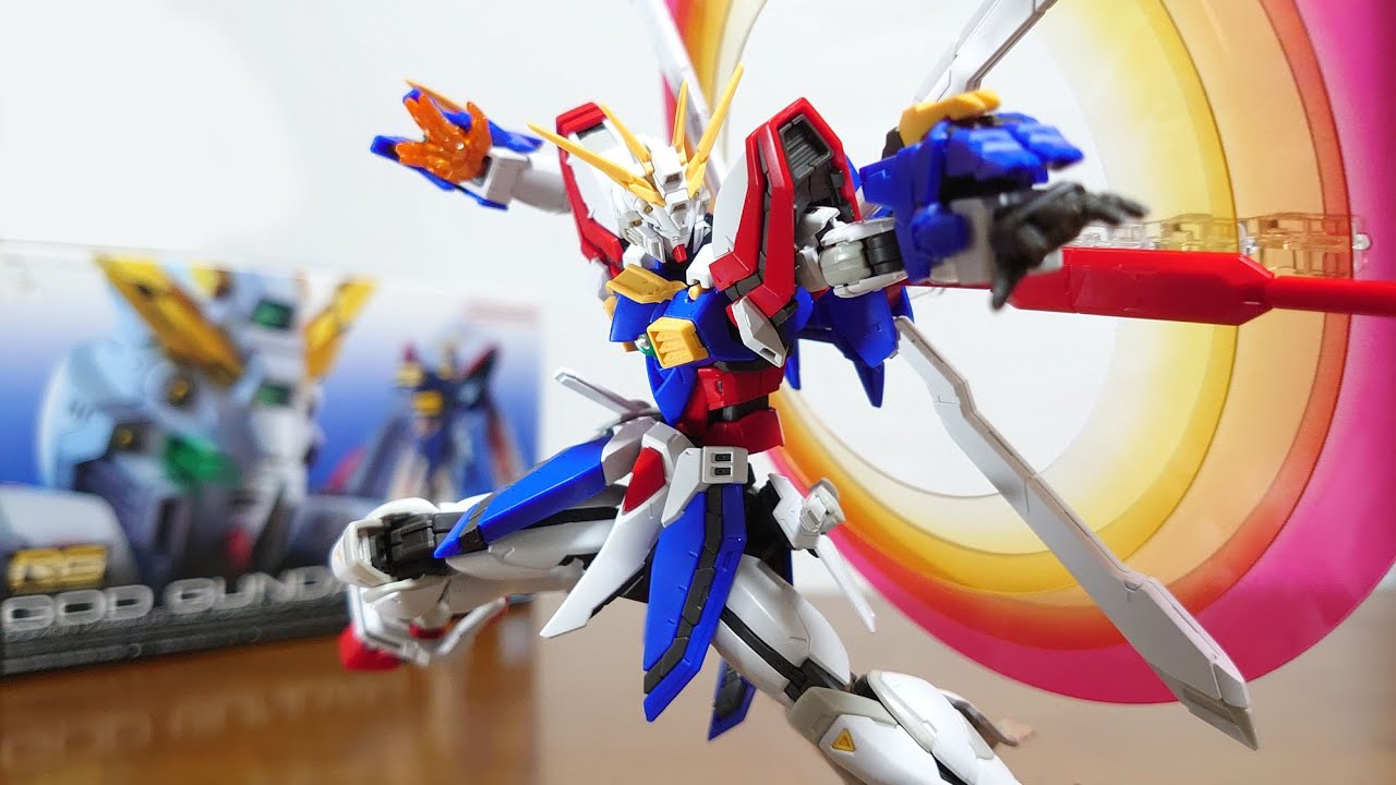 （バンダイ驚異のメカニズム！圧倒的 可動域でド派手なポーズが決まりまくる！）RG 1/144 ゴッドガンダム　レビュー