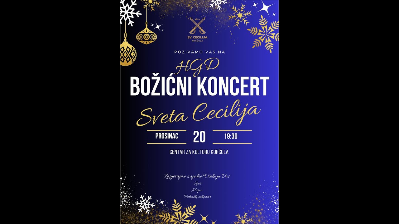Božićni koncert HGD sv. Cecilija, Korčula 2025.