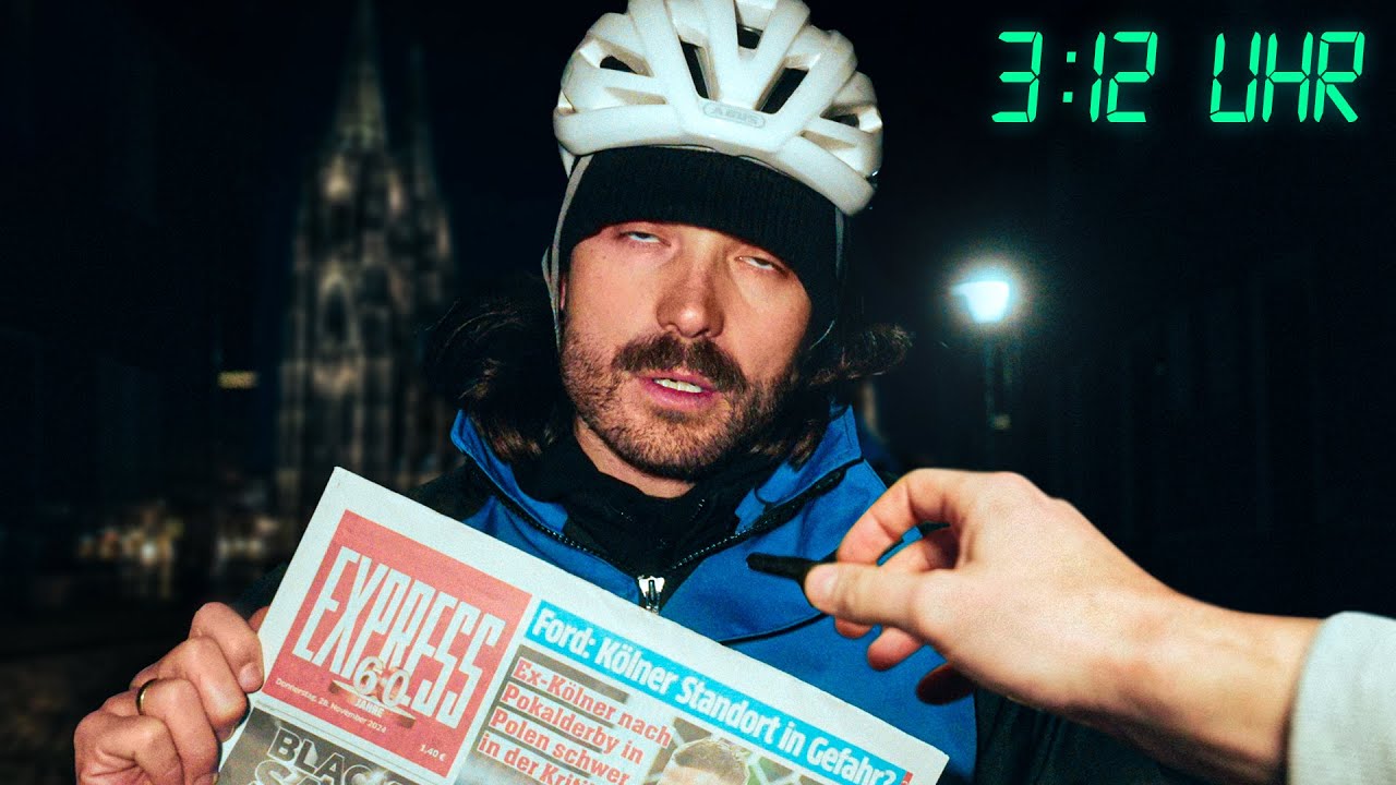 Eine Nachtschicht als Zeitungszusteller in Köln