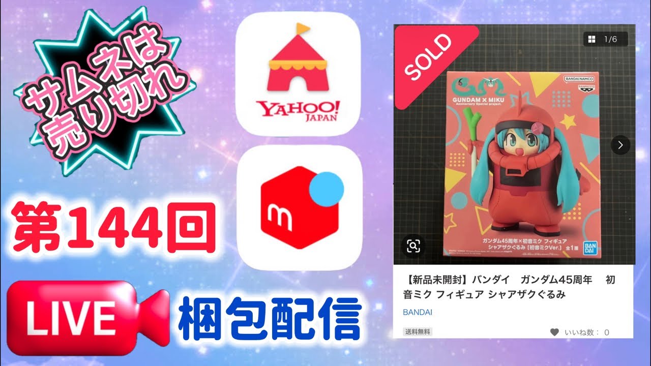 第144回【梱包配信】初音ミク　シャアザクぐるみ　フィギュア