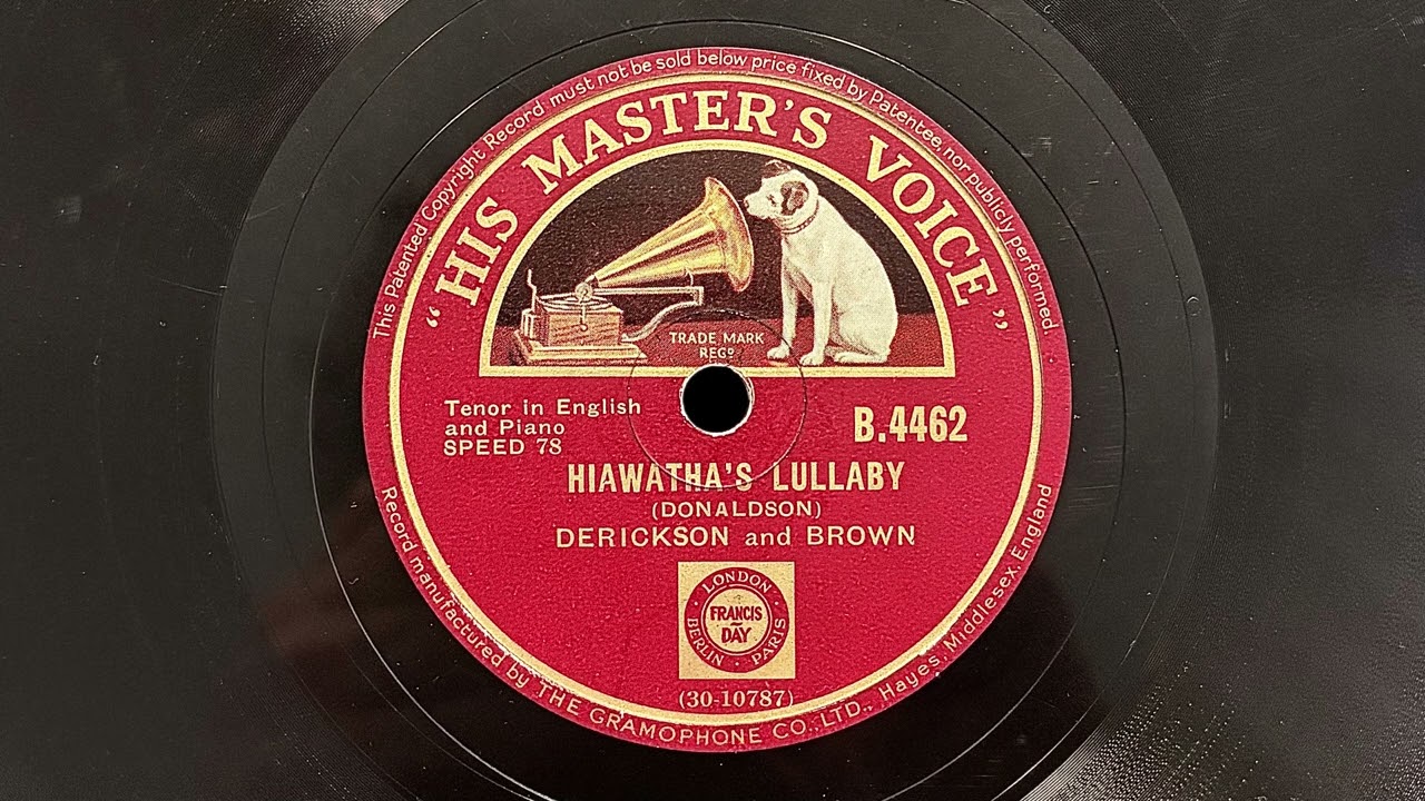 Hiawatha's Lullaby - Derickson and Brown - ca. 1933