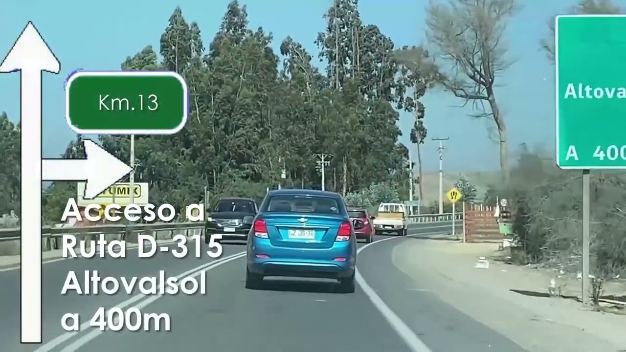 Chile Via Panamericana : Ruta 41.- La Serena a Vicu&ntilde;a