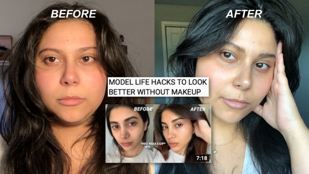 i tested model hacks to look better without makeup *does it actually work?*