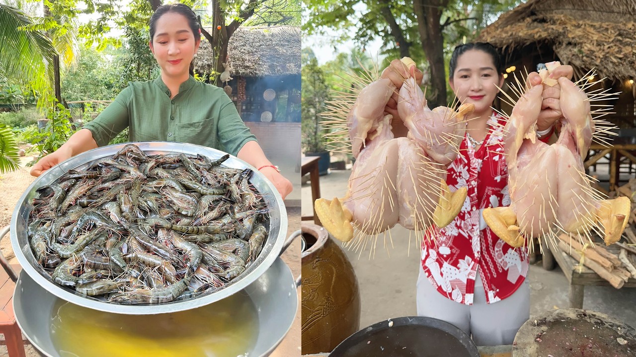 Crispy Shrimp, Fry Fish Creamy Soup - Crispy Fish, Fry Chicken Stir Fry Bell Pepper | Cooking Skill