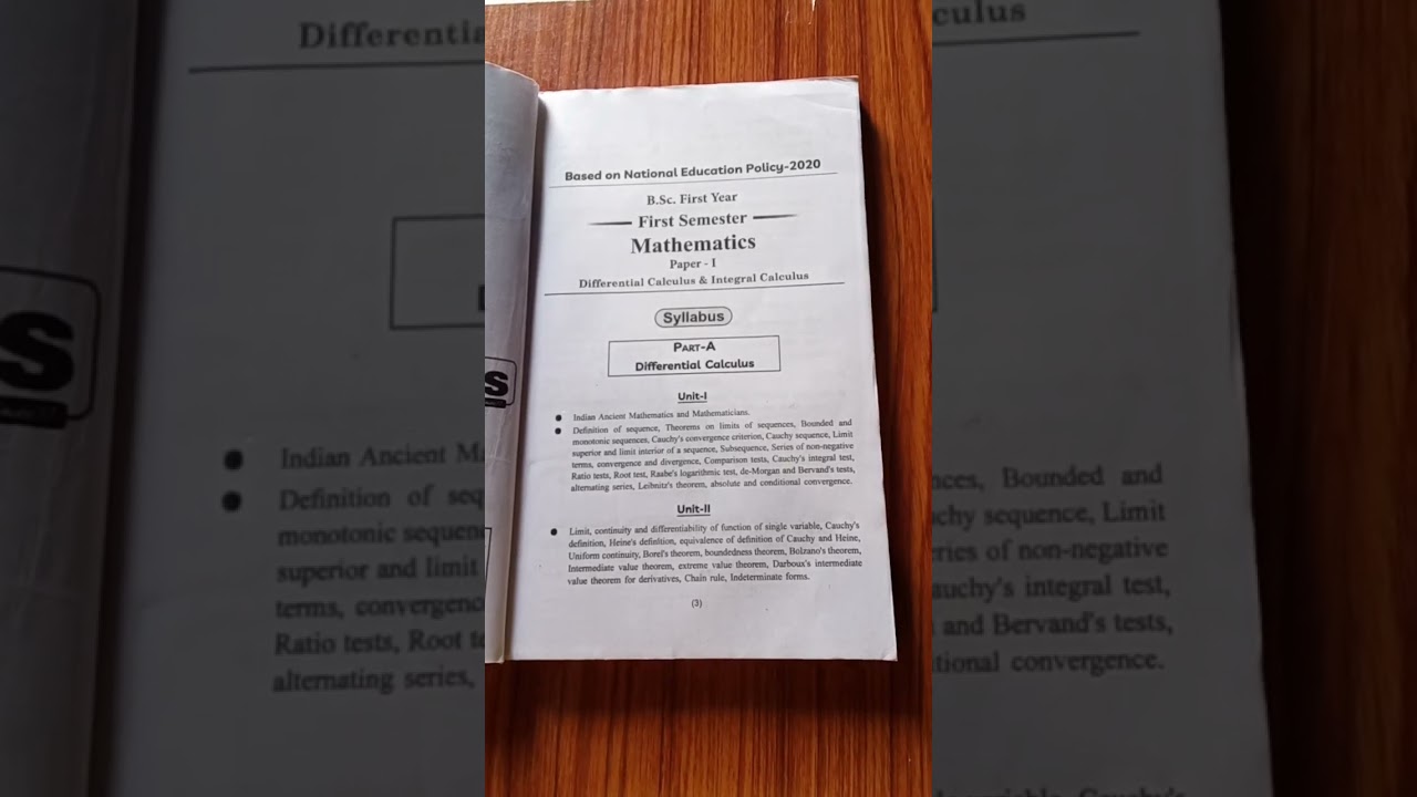 study notes series mathematics for Bsc 1st semester