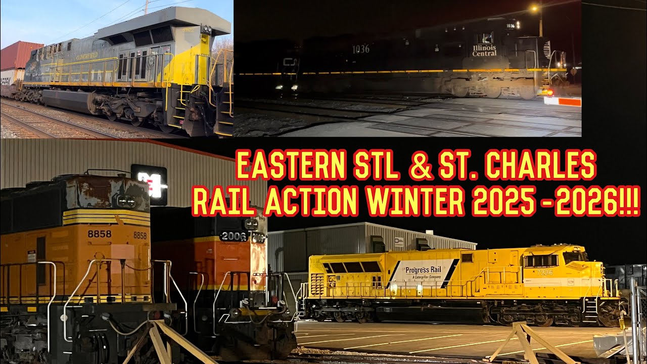 Eastern St. Louis & St. Charles Rail Action Winter 2025-2026! FT. CSXT 1902 & More!!…