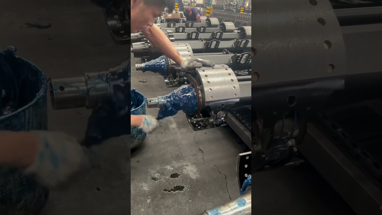 Grease applied on axles