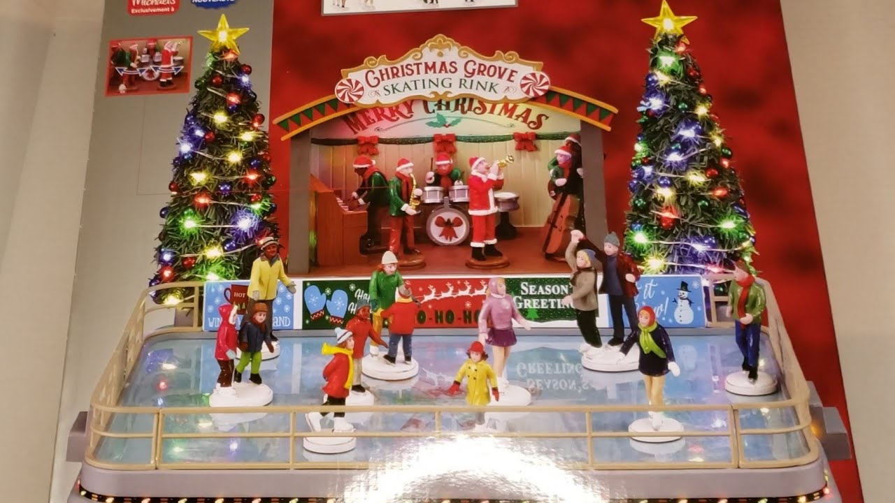 LEMAX Christmas Grove Skating Rink 2021 NEW!  Christmas item unboxing and Setup.