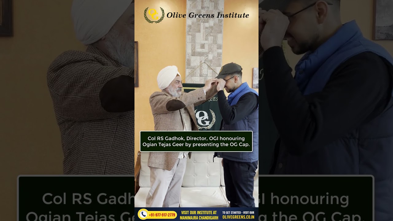 OG Cap Ceremony 🇮🇳 | Col RS Gadhok Honours Ogian Tejas Geer | Olive Greens Institute 