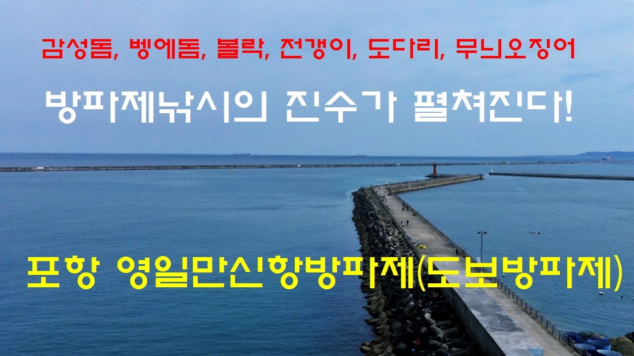 명포인트 항공촬영 22 - 방파제 낚시터의 끝판왕, 포항 영일만신항방파제