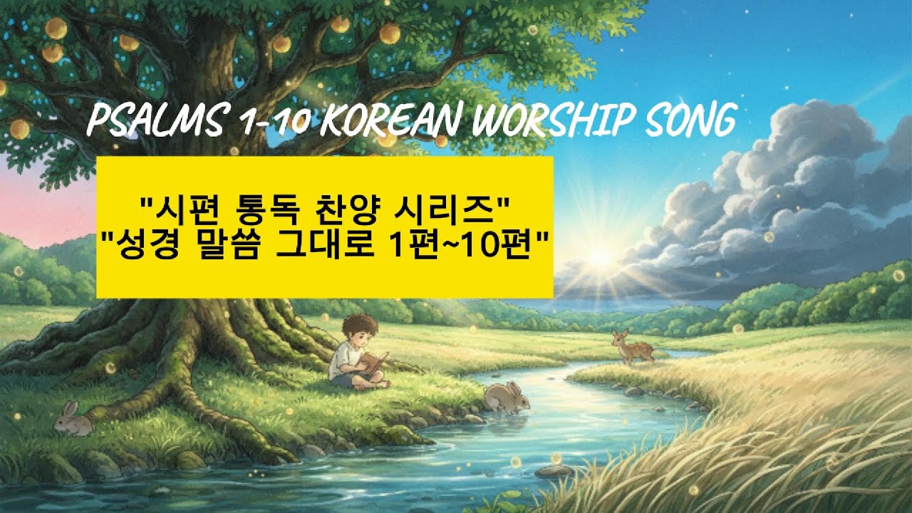 [ 성경 찬양 ] 시편 1-10편 말씀 통독 찬양 | Psalms 1-10 Korean Worship Song | 성경 전문 워십송 | 지브리풍 뮤직비디오 | CCM